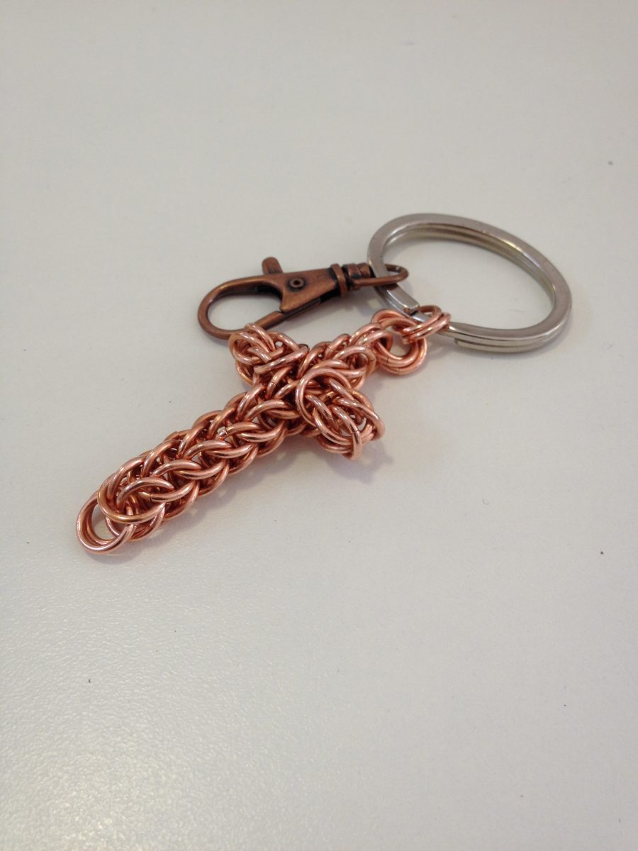 MichiganMaille Chainmail Keychain: Stainless Steel Full Persian Weave