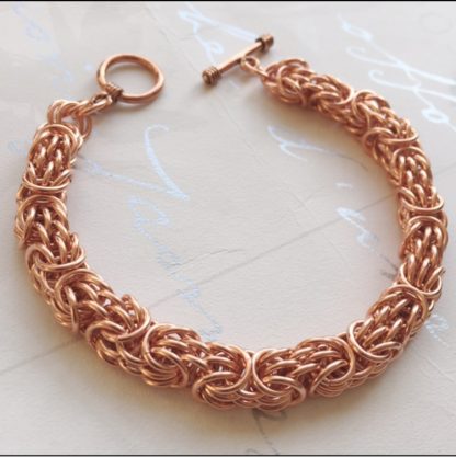 Copper-Tryzantine-Chainmail-Bracelet