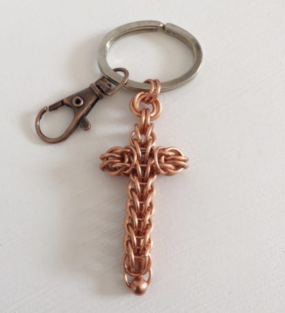 Jcleecollection copper cross keyring
