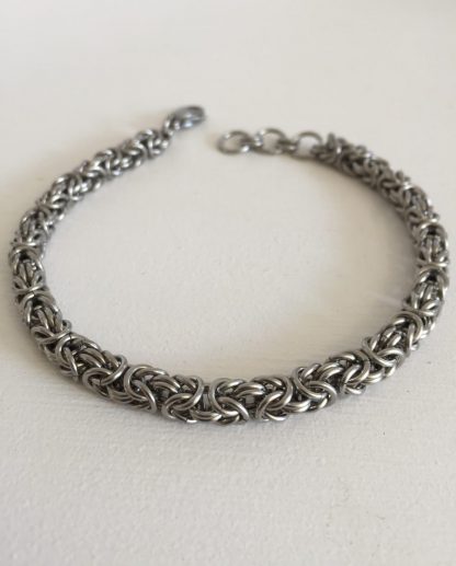 steel byzantine bracelet women