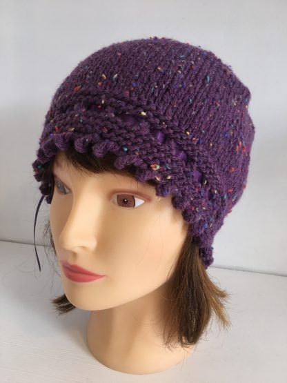 Purple Tweed Gatsby Hat