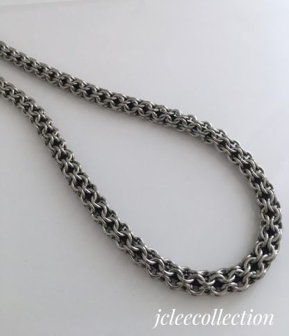 Steel Inverted Roundmaille Chainmaille Necklace