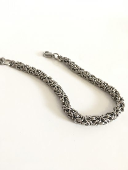 steel byzantine bracelet women