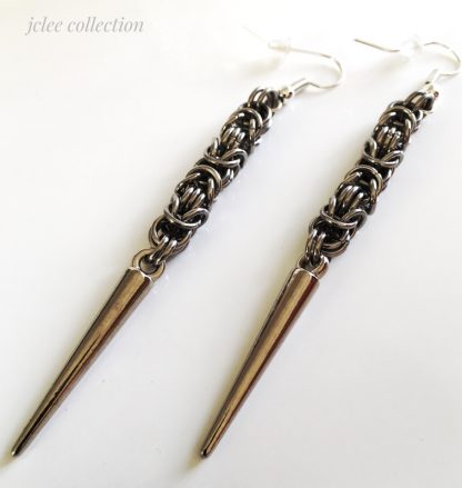 steel spike earrings