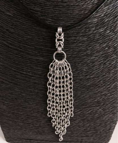 black Steel tassel necklace