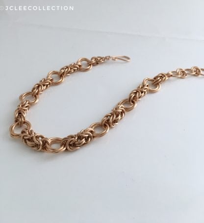 Bronze Byzantine Love Knot Bracelet Chainmail