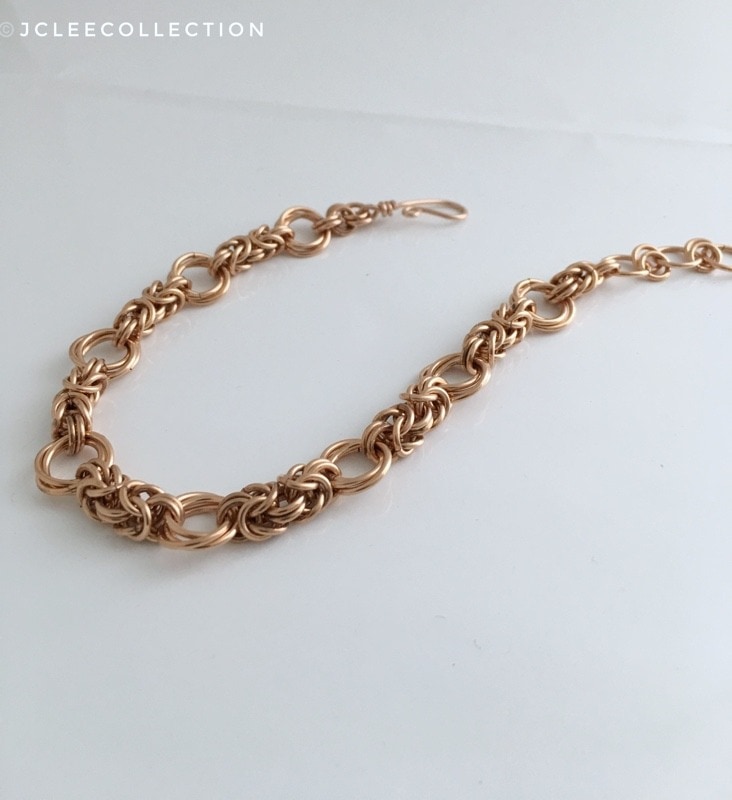Bronze Byzantine Love Knot Bracelet 8th 19th Anniversary Gift Idea ...