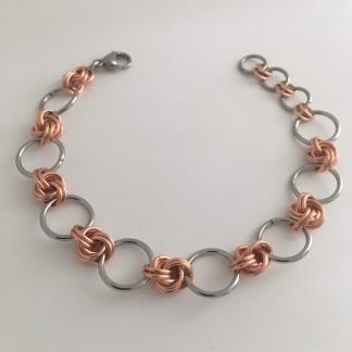 Copper Steel Infinity Knot bracelet