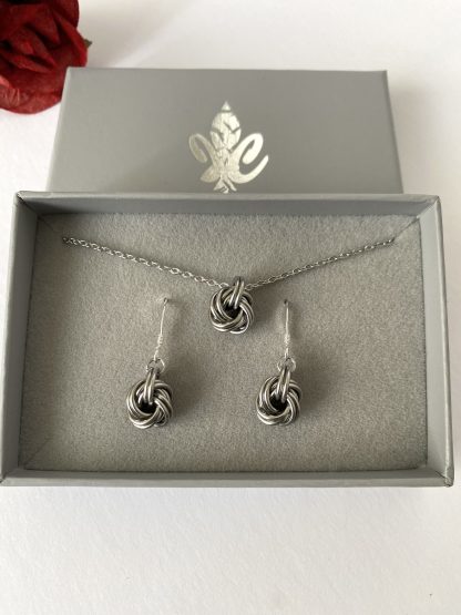 Stainless Steel Infinity Knot Jewellery set