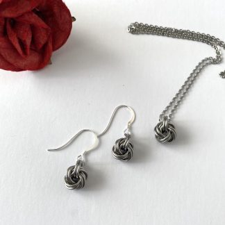 Stainless Steel Love Knot Jewellery Set