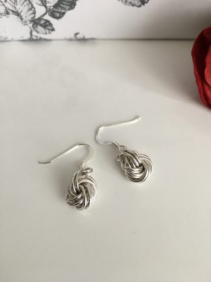 sterling silver love knot earrings
