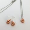 copper love knot jewellery set