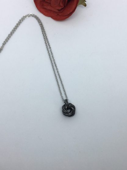 Antique-Black-iron-infinity-knot-necklace