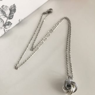 Aluminium-Silver-Infinity-Necklace
