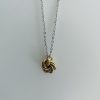 Brass Love Knot Rosette Charm Swirl Pendant Necklace for 21st Anniversary Gift for her - Image 3
