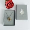 Brass-Love-Knot-Rosette-Swirl-Pendant-Necklace