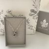 Stainless Steel Rosette Swirl Pendant Necklace