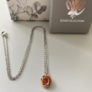 Copper Rosette Swirl Necklace