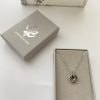 Stainless Steel Rosette Swirl Pendant Necklace