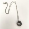 Hammered Antique Black Iron Mobius Necklace