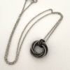 Hammered Antique Black Iron Mobius Necklace