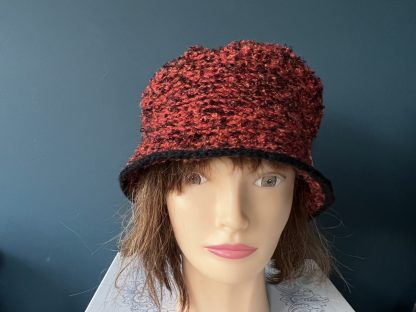 Rust and Black Bell Shaped Crochet Hat