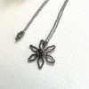Iron Flower Pendant with green agate