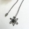 Iron Flower Pendant with green agate