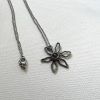 Iron Flower Pendant with green agate