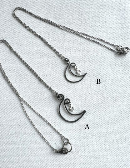 Iron Half Moon Necklaces
