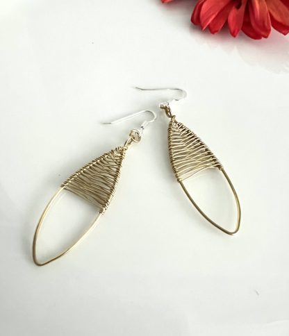 Brass Oval Shaped Earrings