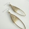 Brass Oval Shaped Earrings