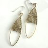 Brass Oval Shaped Earrings