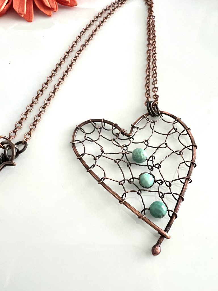 Copper Heart Pendant