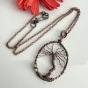Copper Tree of Life Pendant with Moonstone Gemstones