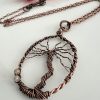 Copper Tree of Life Pendant with Moonstone Gemstones