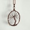 Copper Tree of Life Pendant with Moonstone Gemstones
