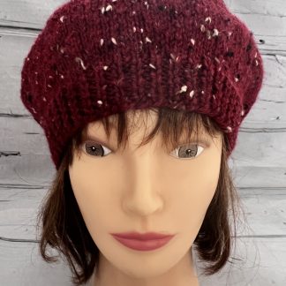 Rustic Red Tweed Beret