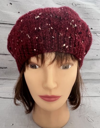 Rustic Red Tweed Beret