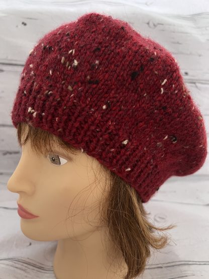 Rustic Red Tweed Beret