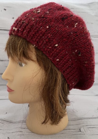 Rustic Red Tweed Beret