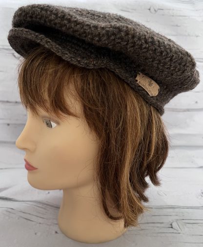 Women's Crochet Newsboy Peak Hat