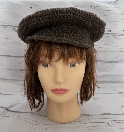 Women's Crochet Newsboy Peak Hat