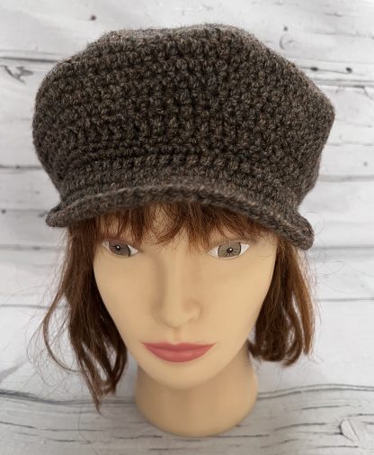 Women's Crochet Newsboy Peak Hat