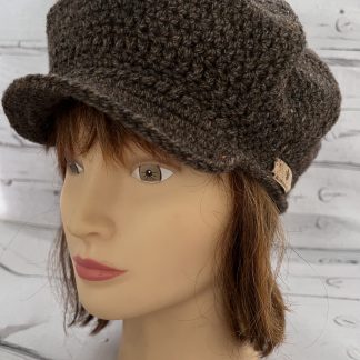 Women's Crochet Newsboy Peak Hat