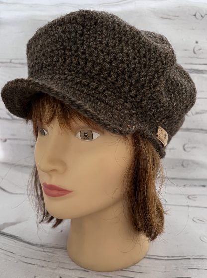 Women's Crochet Newsboy Peak Hat